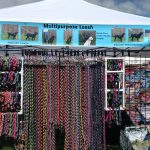 Display of leashes in a booth